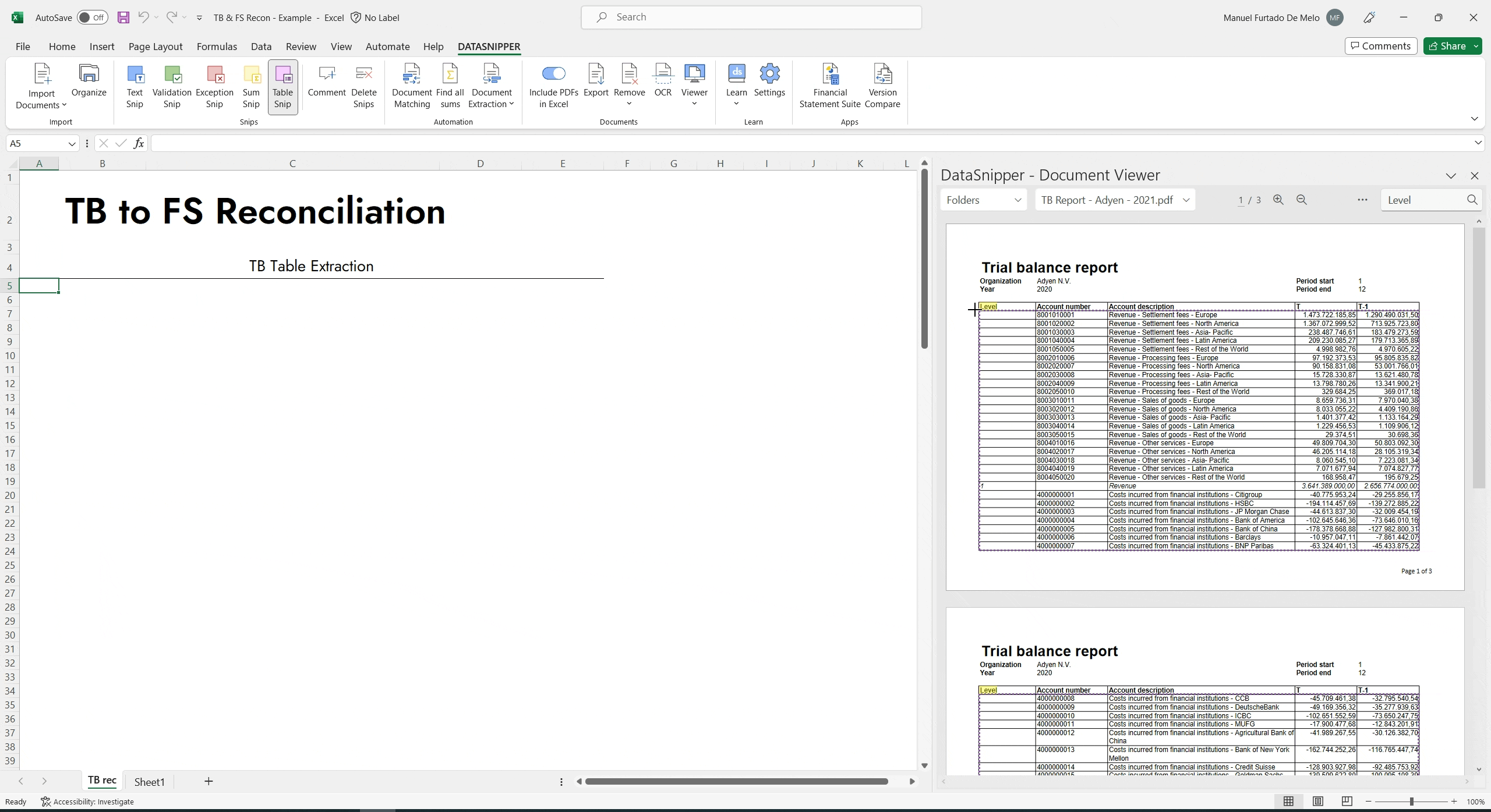 How To Perform Analytical Procedures Using DataSnipper